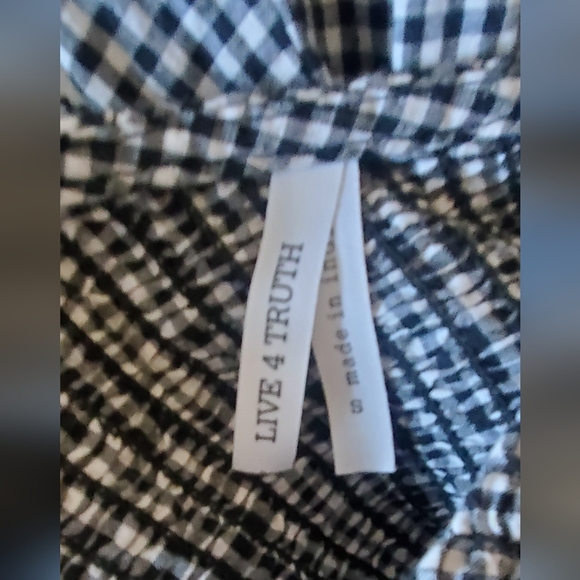 Gingham Checkered Smocked Crop Top Long Balloon Exaggerated Bishop Sleeves Small - Picture 4 of 6